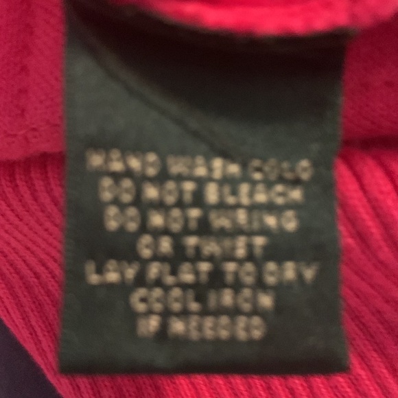 Ralph Lauren gorgeous dark pink with black trim  zip up sweater jacket - Picture 4 of 4